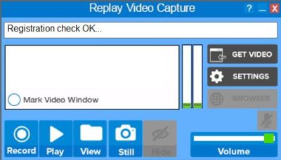 Интерфейс Replay Video Capture